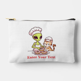 Alien-Koch-Katze-Donut-Kawaii-Design Zubehörtasche