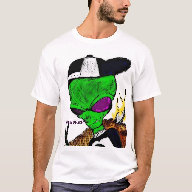 Alien kommt in Frieden T-Shirt (Vorderseite)