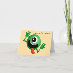 Alien kommt zum Geburtstag Karte
