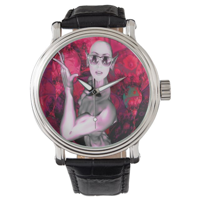 Alien Kontakt Armbanduhr (Vorderseite)