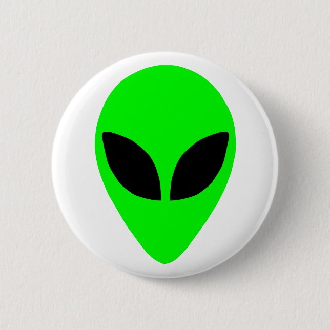 Alien-Kopf Button (Vorderseite)