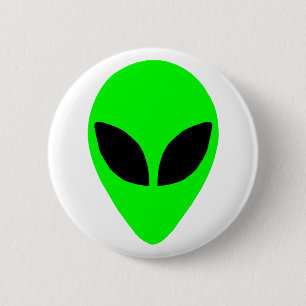 Alien-Kopf Button