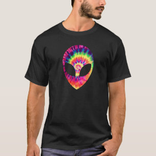 Alien Kopf Gesicht Weltraum UFO Tie Dye Rave EDM M T-Shirt