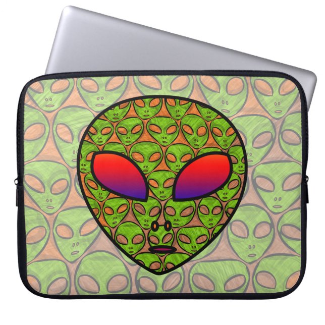 ALIEN-KOPF LAPTOPSCHUTZHÜLLE (Vorderseite)