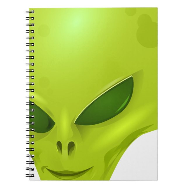 Alien-Kopf Notizblock (Vorderseite)