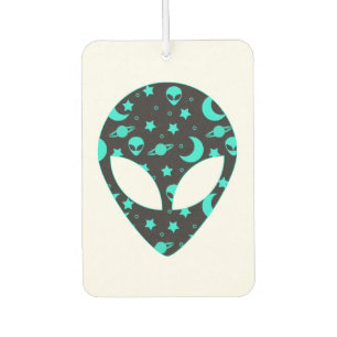 Alien Kopf Raum Muster Design Autolufterfrischer