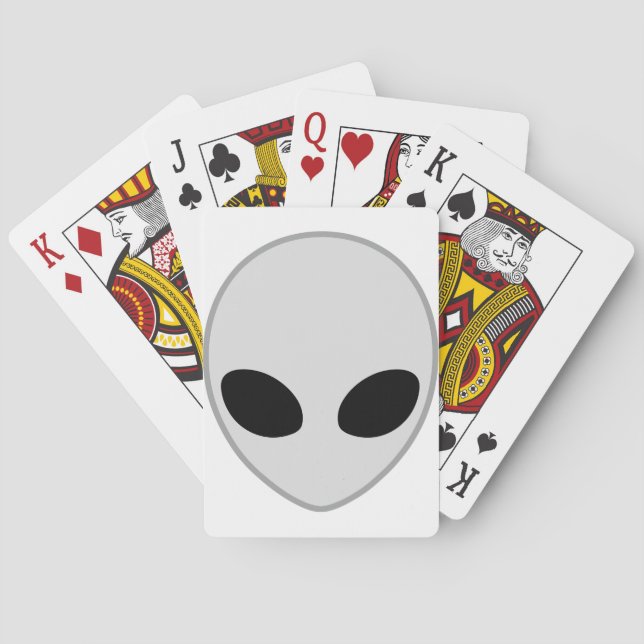 Alien Kopf Spielkarten (Rückseite)