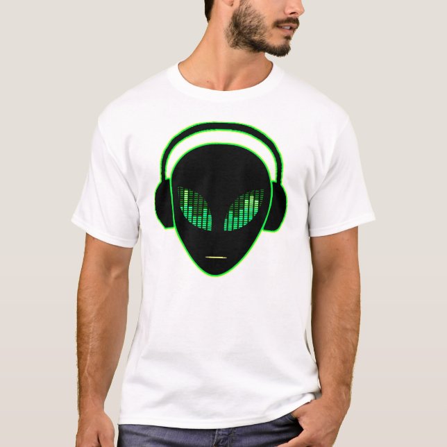 Alien-Kopfhörer-T - Shirt (Vorderseite)