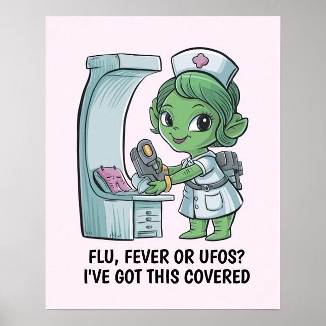 Alien-Krankenschwester Poster (Vorne)