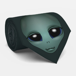 Alien Krawatte Gifts Gray Alien Necktie Alien Keep