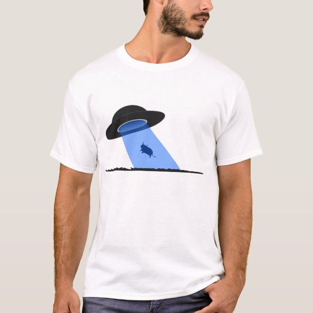 Alien-Kuh-Abduktion T-Shirt (Vorderseite)