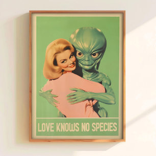 Alien-Kunstprint Retro-Sci-Fi-Plakat Alien-Ästheti Poster