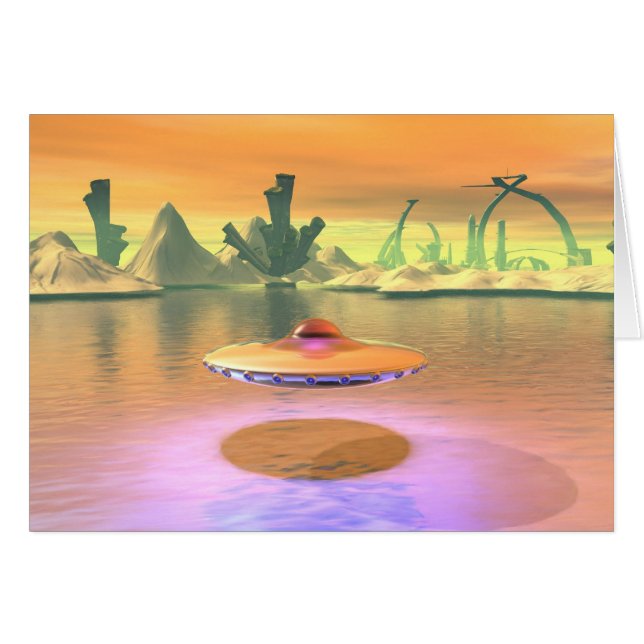 Alien Lake UFO Abfahrkarte (Vorderseite (Horizontal))