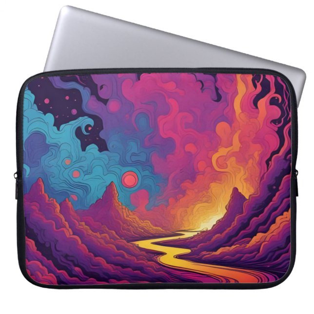 Alien Lands Laptopschutzhülle (Vorderseite)