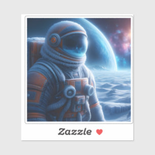 Alien Landscape Exploration at Dawn Aufkleber