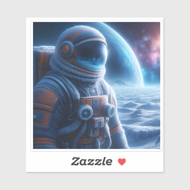 Alien Landscape Exploration at Dawn Aufkleber (Blatt)