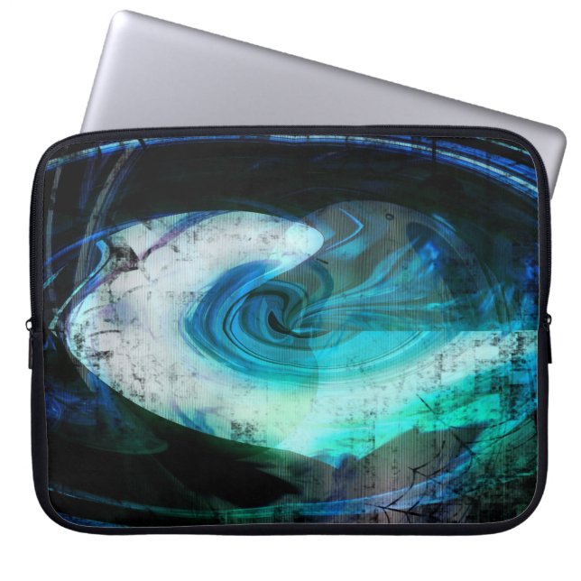 Alien Landscape Grunge Laptop Sleeve (Vorderseite)
