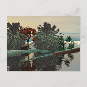 ALIEN LANDSCAPE/LAGON IN HYPERON POSTKARTE