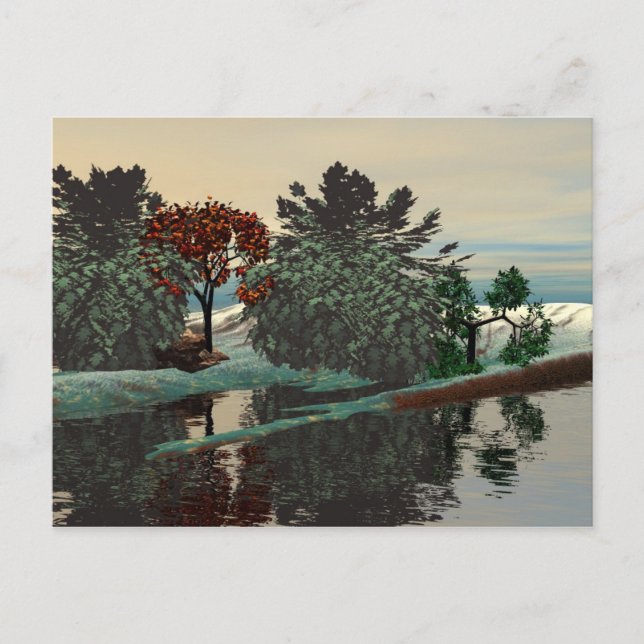 ALIEN LANDSCAPE/LAGON IN HYPERON POSTKARTE (Vorderseite)