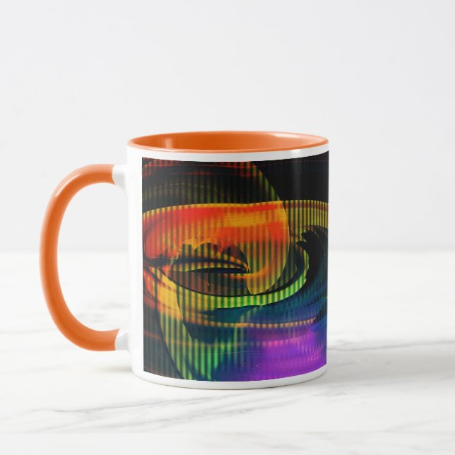 Alien Landscape Rainbow Abstrakt Tasse (Links)