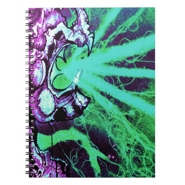 Alien Laseraugen mit Reptilienzunge Notizblock (Vorderseite)