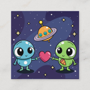 Alien Liebe Buddies Begleitkarte