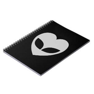 Alien Liebe Heart Notebook Notizblock