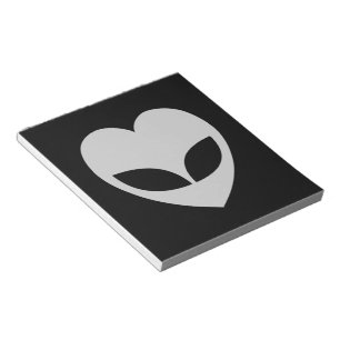 Alien Liebe Heft Notepad Notizblock