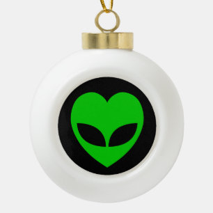Alien Liebe Herz Keramik Kugel-Ornament