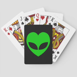 Alien Liebe Herz Spielkarten