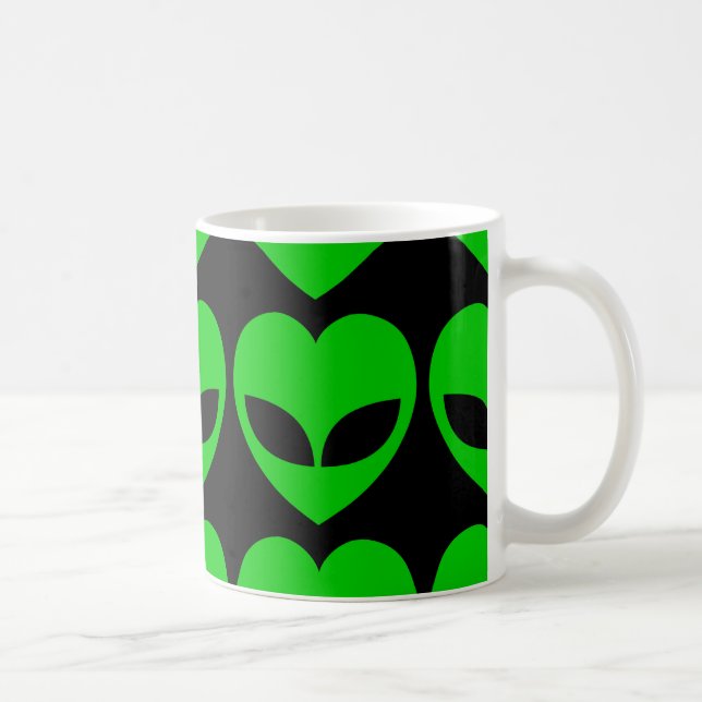 Alien Liebe Herz Tasse (Rechts)