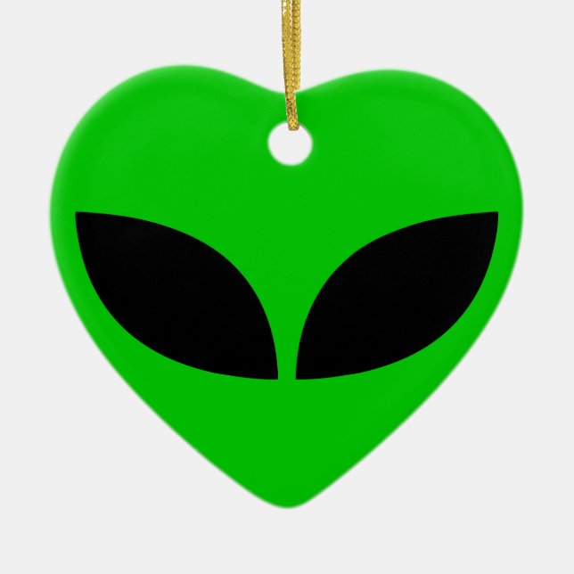 Alien Liebe Herzliche Keramik Ornament (Vorne)