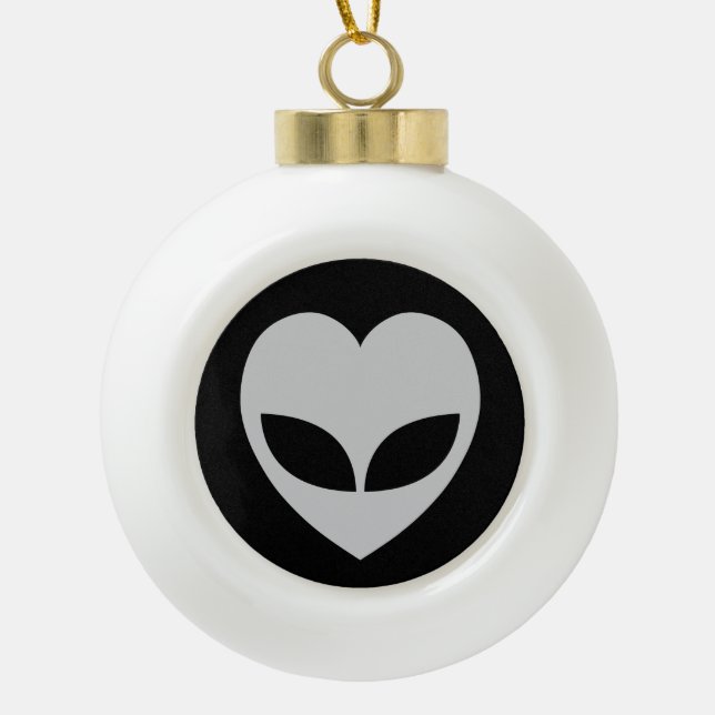 Alien Liebe Herzstück Keramik Ball Weihnachtsfeier Keramik Kugel-Ornament (Vorderseite)