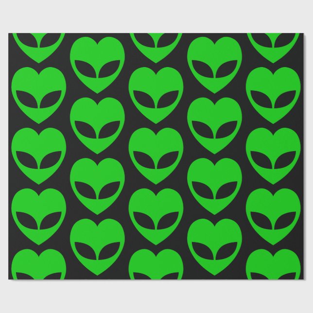 Alien Liebe Hörwrapping Paper Geschenkpapier (Flach)
