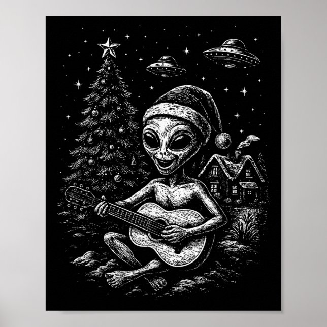 Alien Lieben Weihnachten Poster (Vorne)