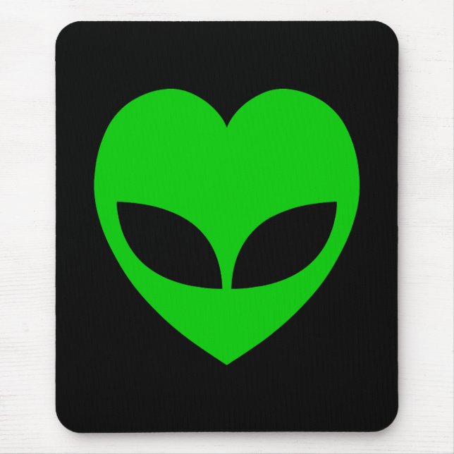 Alien Liebes Herz Mousepad (Vorne)