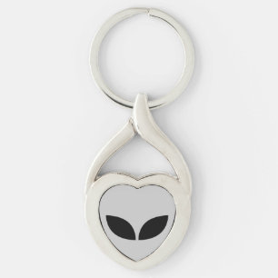 Alien-Liebesherz-Papieruntersetzer Schlüsselanhänger
