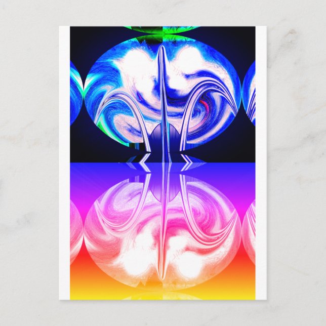 Alien Life Art Postkarte (Vorderseite)