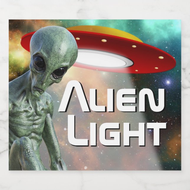 Alien Light Storm Area 51 Bierflaschenetikett (Einzelnes Label)