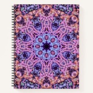 Alien Lila Psychedelic Kaleidoscopic Mandala Notizbuch