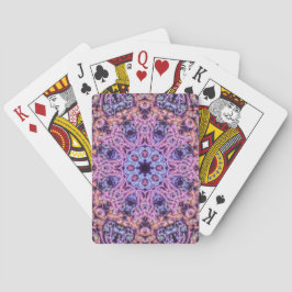 Alien Lila Psychedelic Kaleidoscopic Mandala Spielkarten