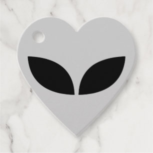 Alien Love Heart Papier Untersetzer Geschenkanhänger