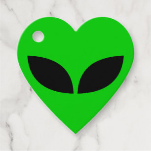 Alien Love Heart Papier Untersetzer Geschenkanhänger