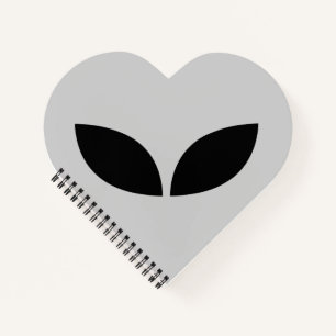 Alien Love Heart Papier Untersetzer Notizbuch