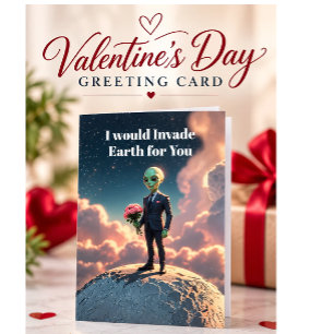 Alien Love Sci-Fi – “Ich werde die Erde erobern Feiertagskarte