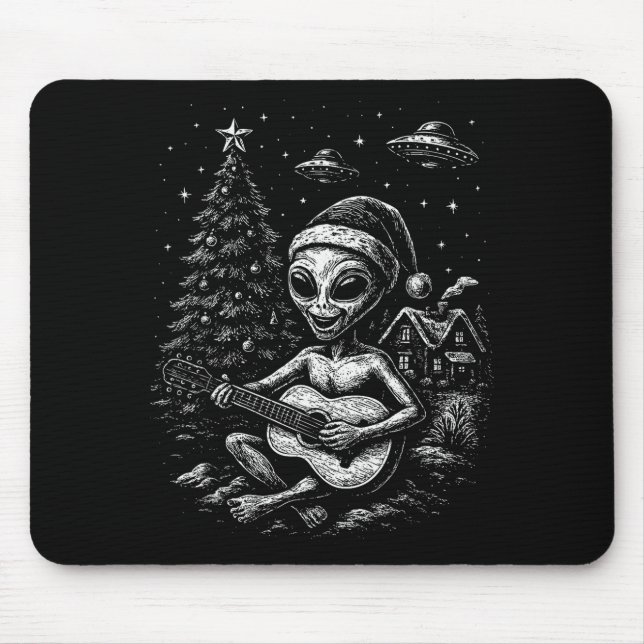 Alien Loves Christmas  Mousepad (Vorne)