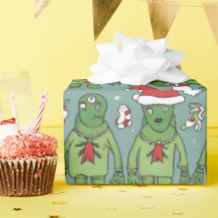 Alien lustige Weihnachtsgeschenke Weihnachtsverpac Geschenkpapier