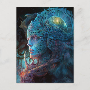 Alien Man Surreal Sci-Fi Art Postkarte