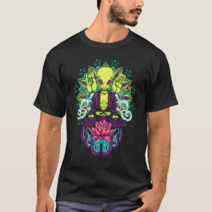 Alien Mandala Pink Lotus Blume Alienwa vermitteln T-Shirt