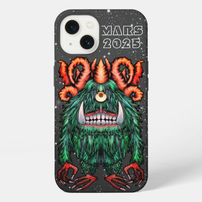 Alien Mars Cyclop iPhone Hülle (Rückseite)